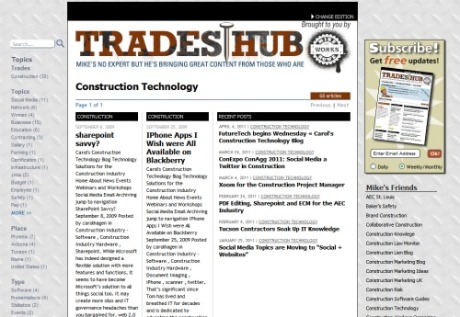 Construction Technology in the Trades Hub