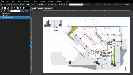 Markups added to the Floorplan illustration, these Custom Tools created in Bluebeam